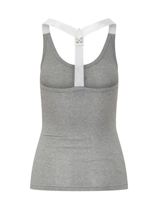 25SS 오프화이트 민소매 티셔츠 OWAD25SS25JER002 7272 SILVER SILVER - OFF WHITE