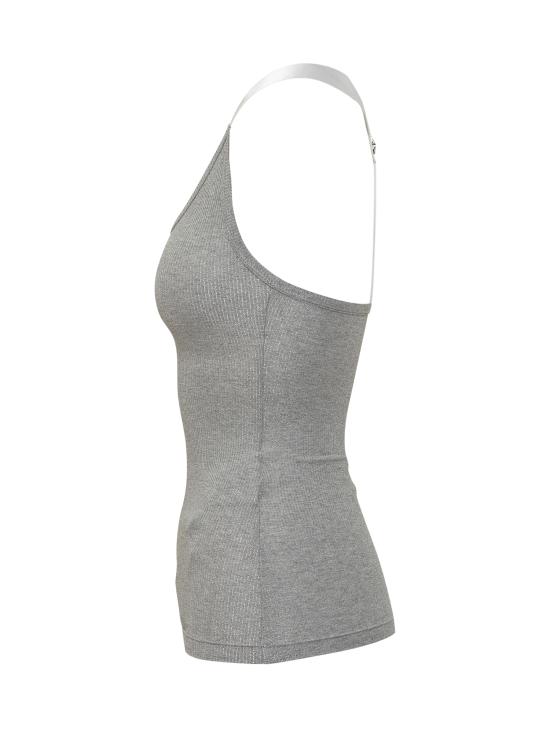 25SS 오프화이트 민소매 티셔츠 OWAD25SS25JER002 7272 SILVER SILVER - OFF WHITE