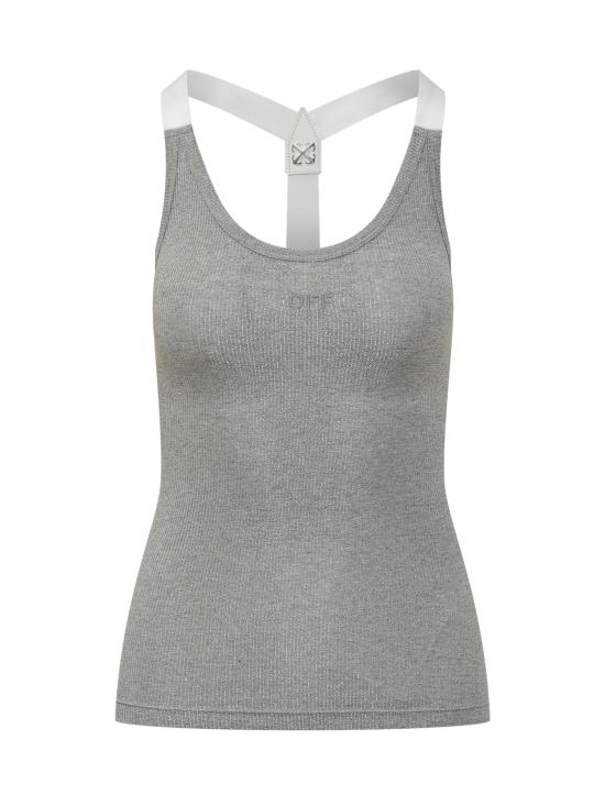 25SS 오프화이트 민소매 티셔츠 OWAD25SS25JER002 7272 SILVER SILVER