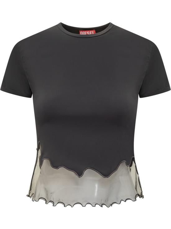 25FW 디젤 반팔 티셔츠 A196100NKCV 9XXA NERO