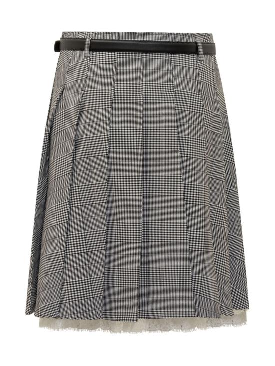 25FW 셀프 포트레이트 미디 스커트 PF25104MSK BLACK WHITE - SELF PORTRAIT