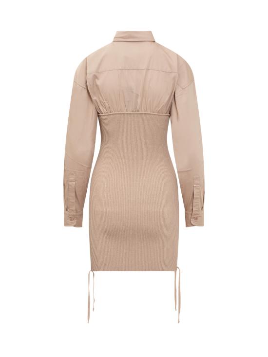  안드레아 아다모 숏 원피스 ADSS22DR07258475 001A BEIGE - ANDREA ADAMO