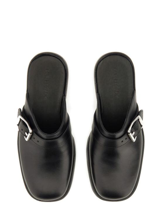 25FW 아워레가시 CAMION 카미온 버클 디테일 카프스킨 뮬 A2217CVSE BLACKLEATHER Black - OUR LEGACY