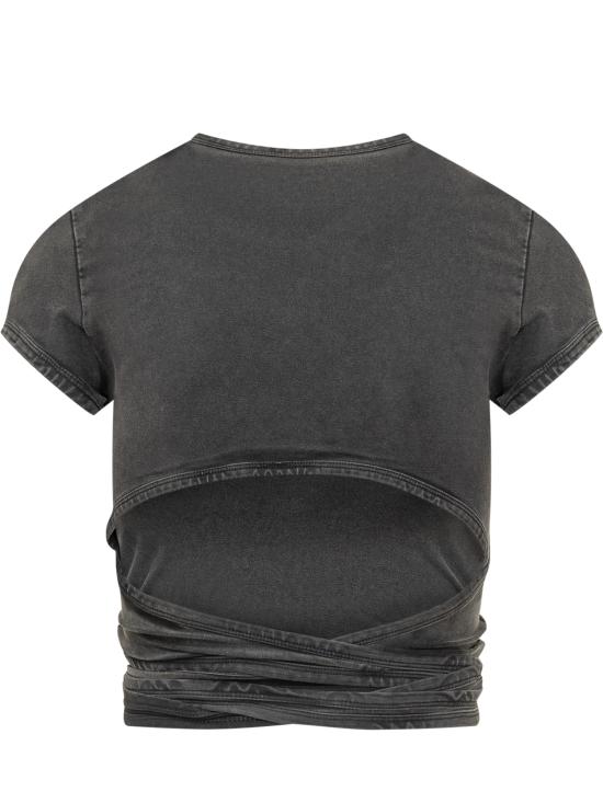 25FW 디젤 T 버니 테일 R1 데님룩 티셔츠 랩 타이즈 A195200KIBY 02A NERO - DIESEL