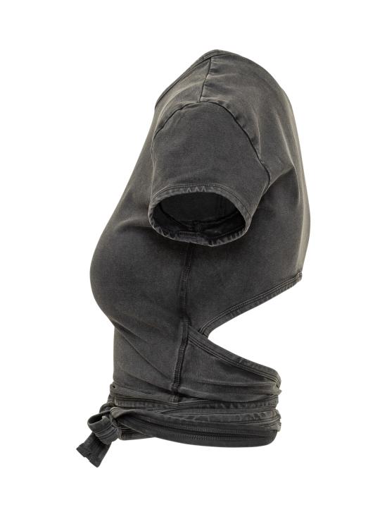 25FW 디젤 T 버니 테일 R1 데님룩 티셔츠 랩 타이즈 A195200KIBY 02A NERO - DIESEL