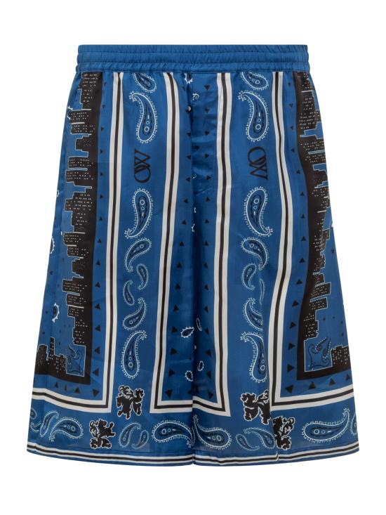  오프화이트 숏팬츠 OMCB092S24FAB001 4600 NAUTICAL BLUE