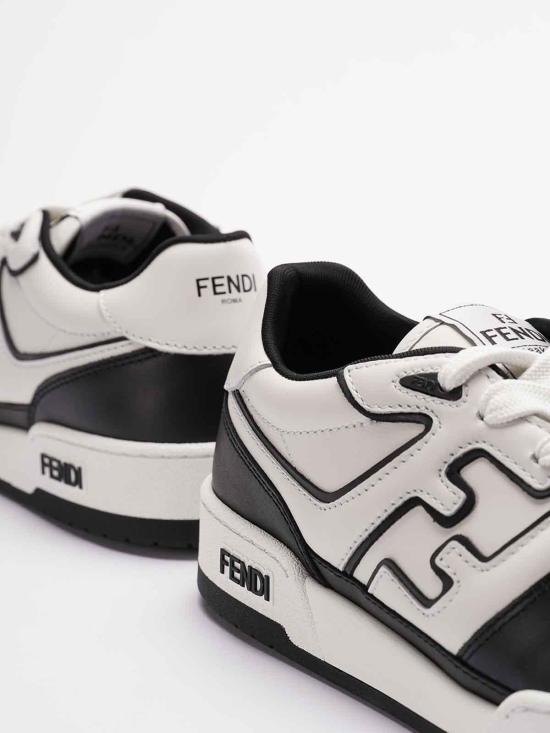 25FW 펜디 매치 레더 로우탑 스니커즈 7E1643AOMNF0E7C Black - FENDI