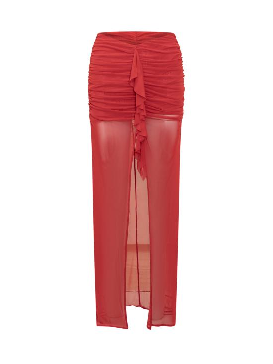  데 라 발리 롱 스커트 SS24DS1546 RED