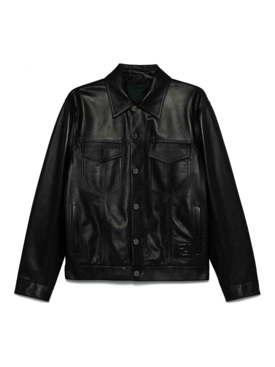  펜디 가죽 자켓 FPJ862ATJZF0GME Black