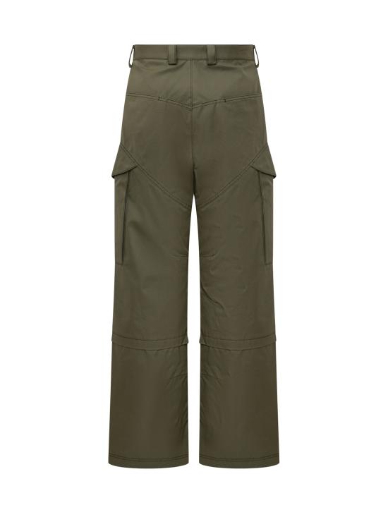  오프화이트 스트레이트 팬츠 OMCF042F24FAB001 5810 ARMY GREEN - OFF WHITE