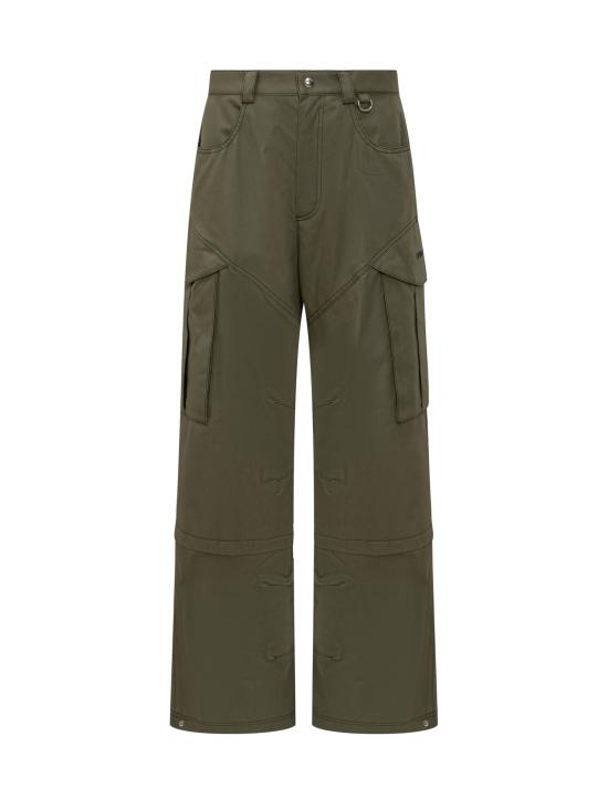  오프화이트 스트레이트 팬츠 OMCF042F24FAB001 5810 ARMY GREEN