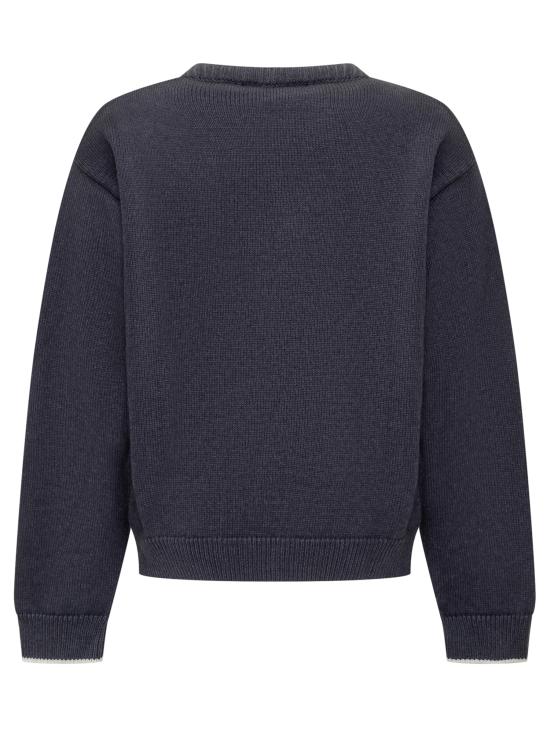 24FW [키즈] 오프화이트 트레이닝 상의 OBHE001F24KNI003 4601 NAVY WHITE - OFF WHITE