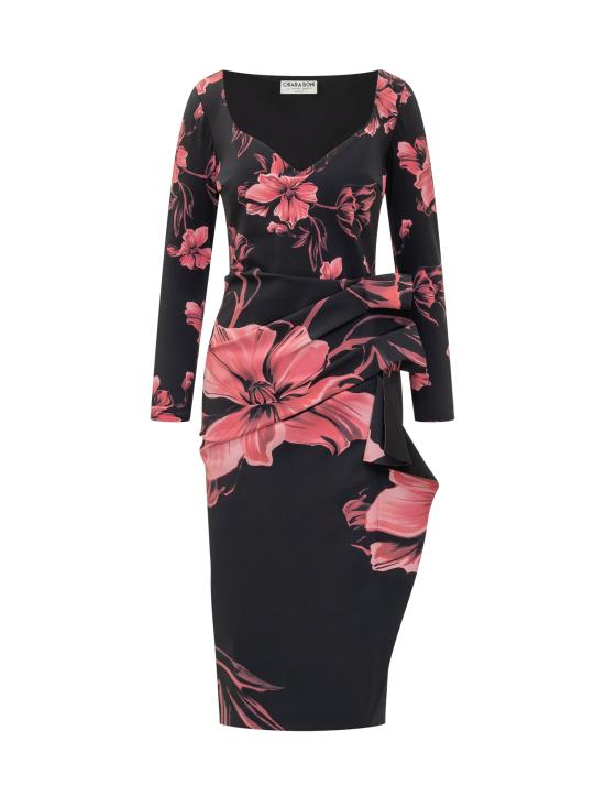 25FW 키아라보니 롱 원피스 ABCSILVHEARTPZST STS712V1 PRINT