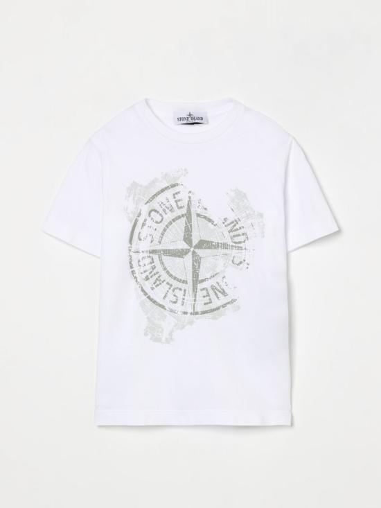 25SS [키즈] 스톤 아일랜드 티셔츠 K1S162100010S0128 V0001 WHITE