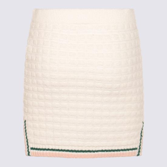 25FW 카사블랑카 스커트 WPF25KW103401 WHITE - CASABLANCA