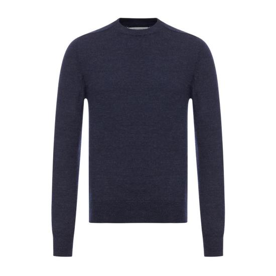  마르지엘라 엘보 패치 울 스웨터 S50HL0041 M13098 511M NAVY DOM