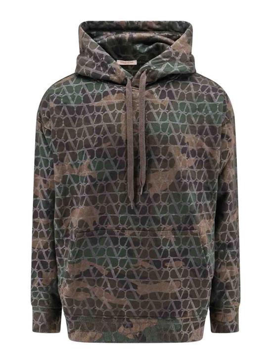 25FW 발렌티노 가라바니 후드 티셔츠 5V3MF25EABAZCX Green