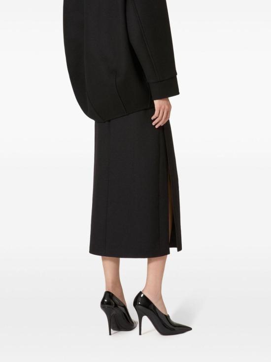  발렌티노 가라바니 미디 스커트 5B0RAC4488J0NO Black - VALENTINO GARAVANI