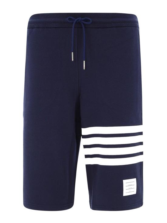  톰브라운 RWB 탭 사선 코튼 숏팬츠 MJQ012H00535461 Blue