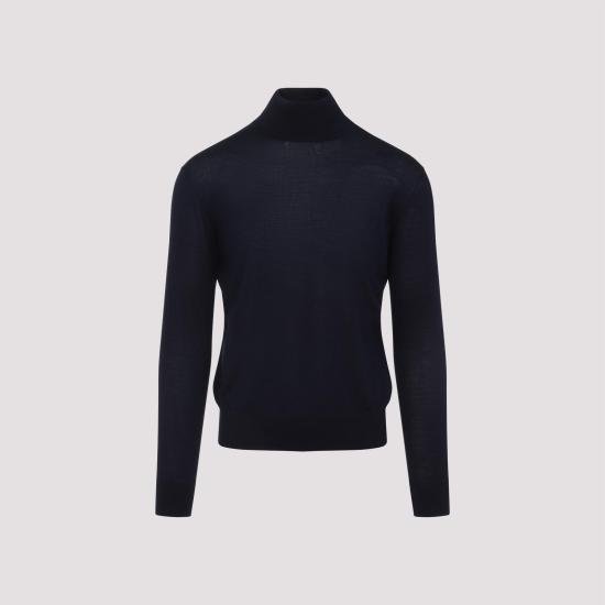 25FW 생로랑 터틀넥 844617 YAPK2 4100 BLEU NUIT BLUE - SAINT LAURENT