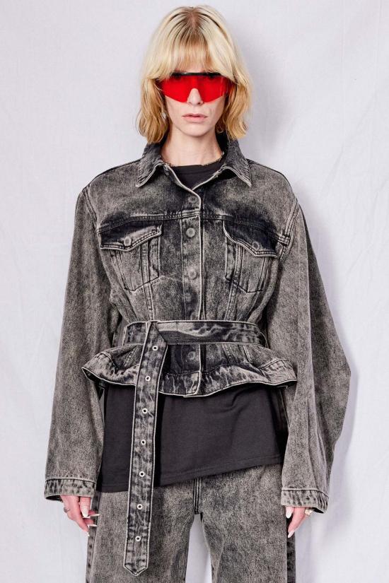  마르케스 알메이다 데님 자켓 블랙 데님 트러커 재킷