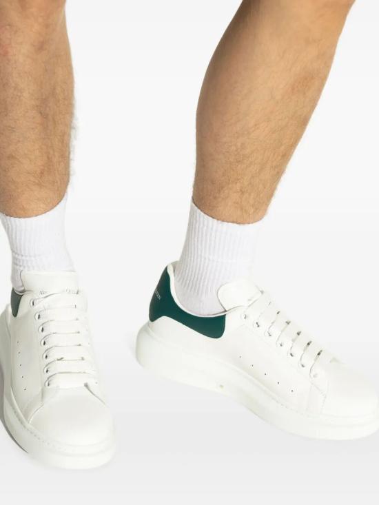  알렉산더 맥퀸 오버사이즈 드 스니커즈 553680 WIAEE 9197 WHITE PHTHALO GREEN DOM - ALEXANDER MCQUEEN