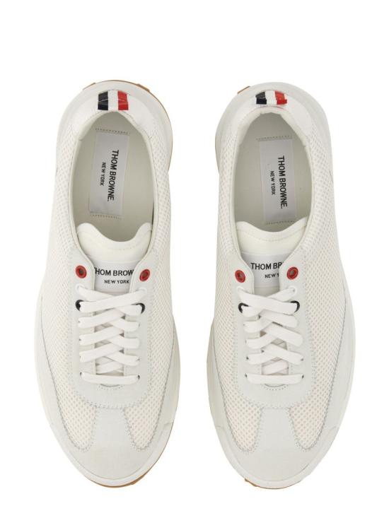 24FW 톰브라운 파인 키드 스웨이드 테크 러너 MFD180A 03050100 WHITE - THOM BROWNE