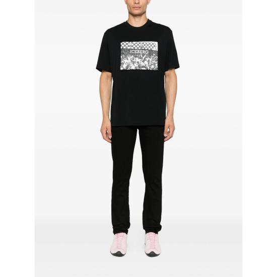 25FW 아이스 비 아이스버그 반팔 티셔츠 F02B 6325 9000 BLACK - ICE B ICEBERG