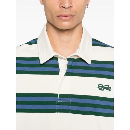 25FW 썸머 게임 폴로 티셔츠 SG2510111 STRIP NEUTRALS GREEN - SUMMER GAMES