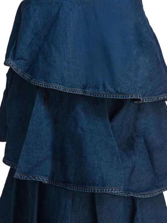 25FW 알라이아 데님 스커트 AA9J2358D004B505 Blue - ALAIA