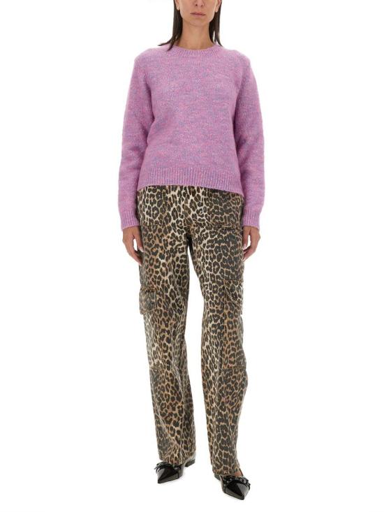 24FW 가니 알파카 코튼 니트 스웨터 K2318 295 PINK - GANNI