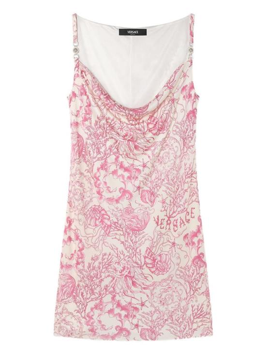 25FW 베르사체 숏 원피스 1021021 1A15223 5K660 PINK