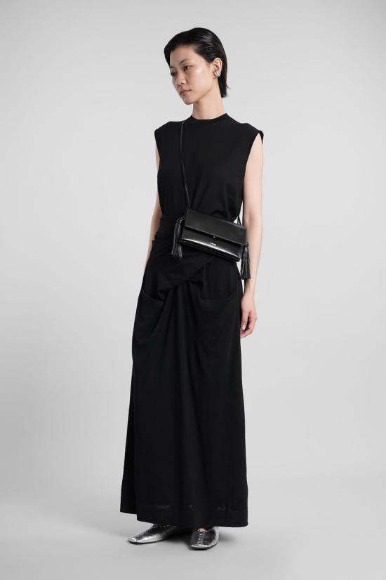 25FW 질샌더 롱 원피스 422401 J02CT0526J14723 Black - JIL SANDER