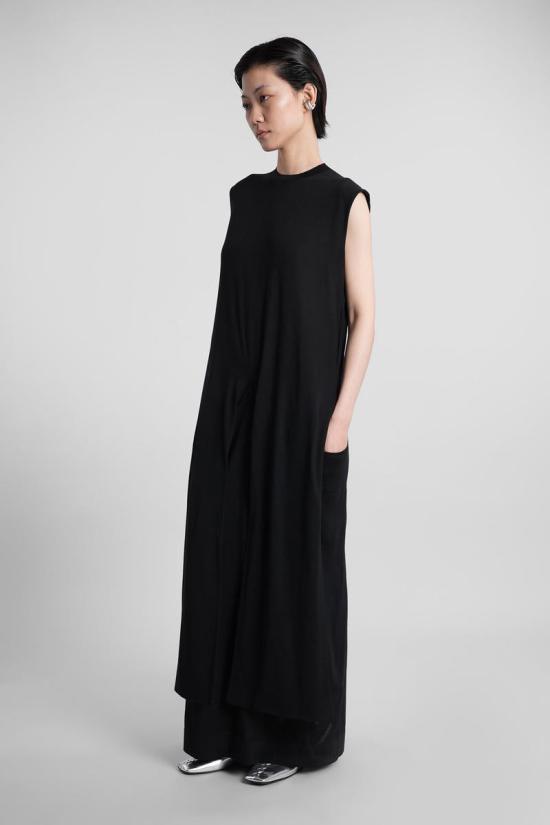 25FW 질샌더 롱 원피스 422401 J02CT0526J14723 Black - JIL SANDER