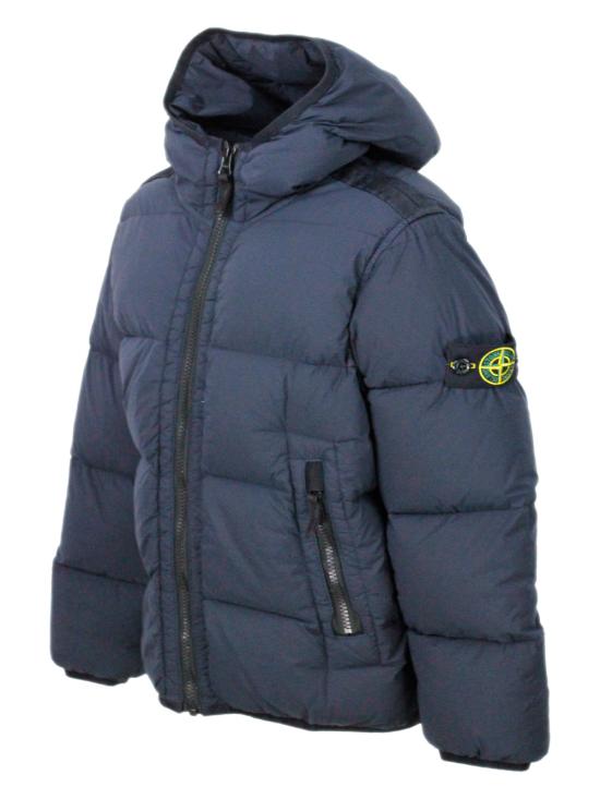 25FW [키즈] 스톤 아일랜드 심리스 터널 나일론 다운 자켓 811640328 20 Blue - STONE ISLAND