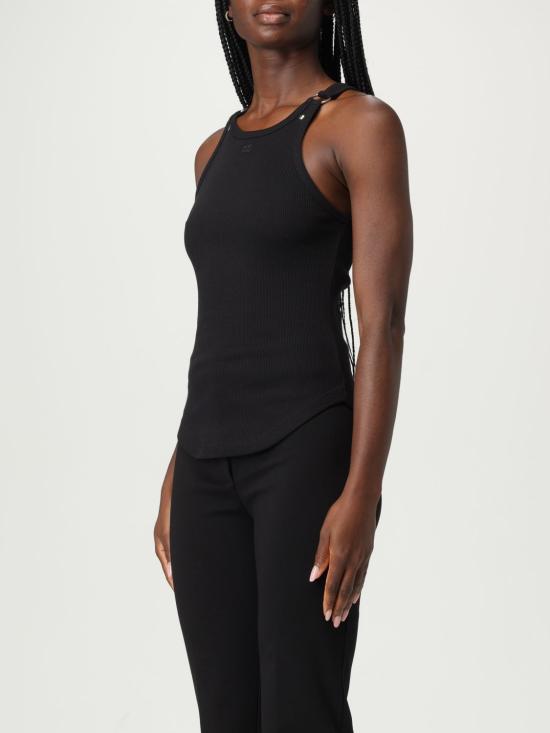 25FW 쿠레쥬 민소매 티셔츠 325JDE142JS0194 9999 Black - COURREGES