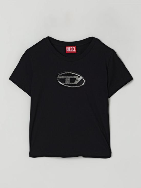 25FW [키즈] 디젤 티셔츠 J02371KYAUN K900 Black