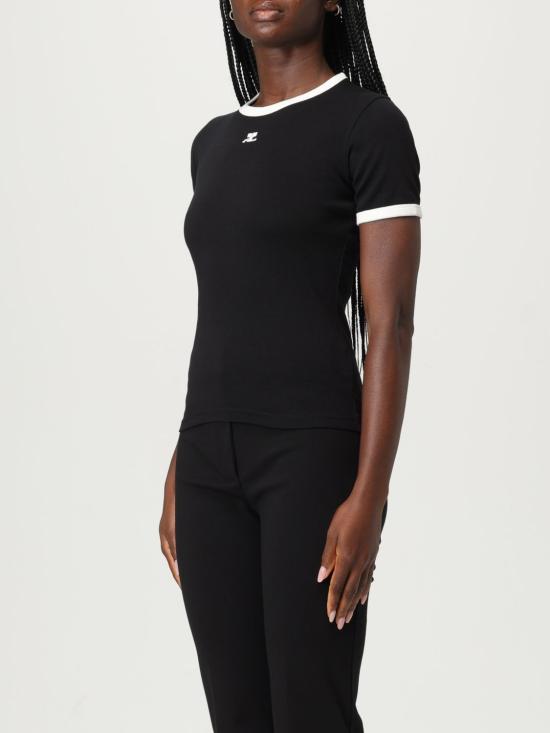 26SS 쿠레쥬 반팔 티셔츠 VESJTS017JS0070 9901 Black - COURREGES