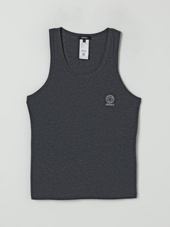 25FW 베르사체 반팔 티셔츠 AUU010121A10011 1EA80 Grey - VERSACE