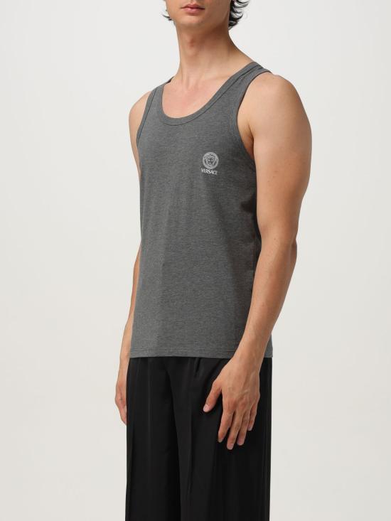 25FW 베르사체 반팔 티셔츠 AUU010121A10011 1EA80 Grey - VERSACE