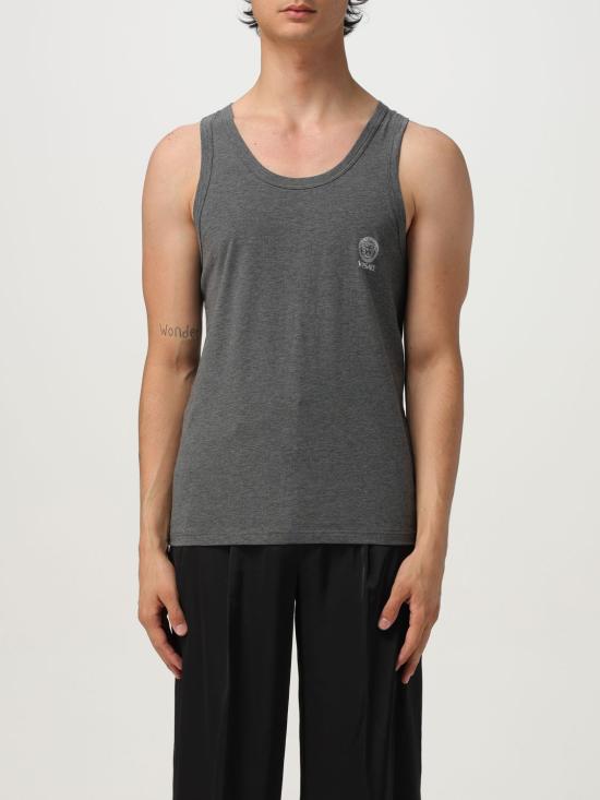 25FW 베르사체 반팔 티셔츠 AUU010121A10011 1EA80 Grey