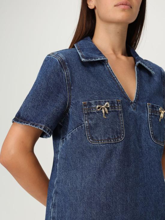 25FW 셀프 포트레이트 숏 원피스 PF25812SBL Blue - SELF PORTRAIT