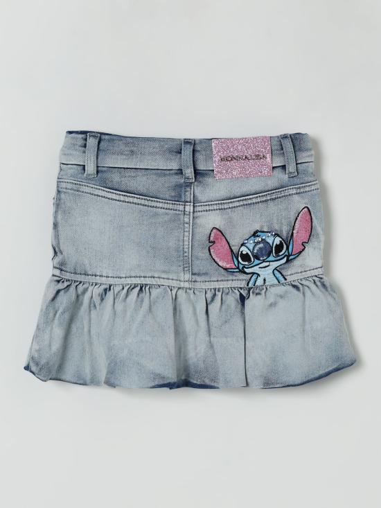 25FW [키즈] 모나리자 스커트 19F7026042 0062 Denim - MONNALISA