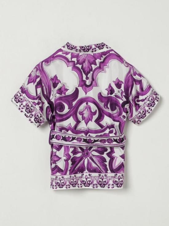 25FW [키즈] 돌체앤가바나 셔츠 L55S65HI1TK IP3TN Violet - DOLCE & GABBANA
