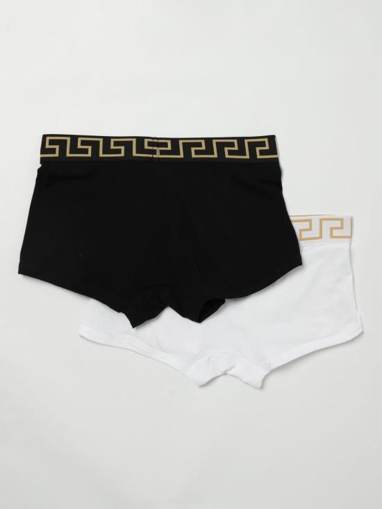 25FW 베르사체 팬티 AU101811A1001 1A83K Black 1 - VERSACE