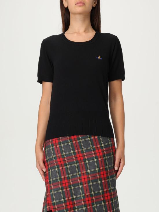 25FW 비비안웨스트우드 Bea 베아 니트 탑 1803002QY001V N401 Black