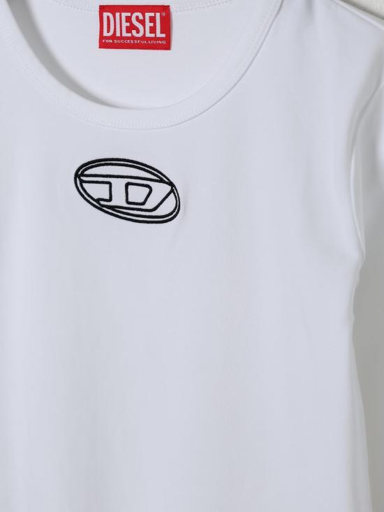 25FW [키즈] 디젤 티셔츠 J024330AFAA K100 White - DIESEL