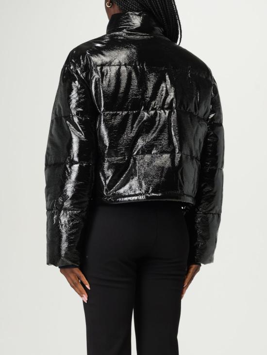 25FW 쿠레쥬 바이닐 숏 푸퍼 자켓 323CMA106VY0016 9999 Black - COURREGES