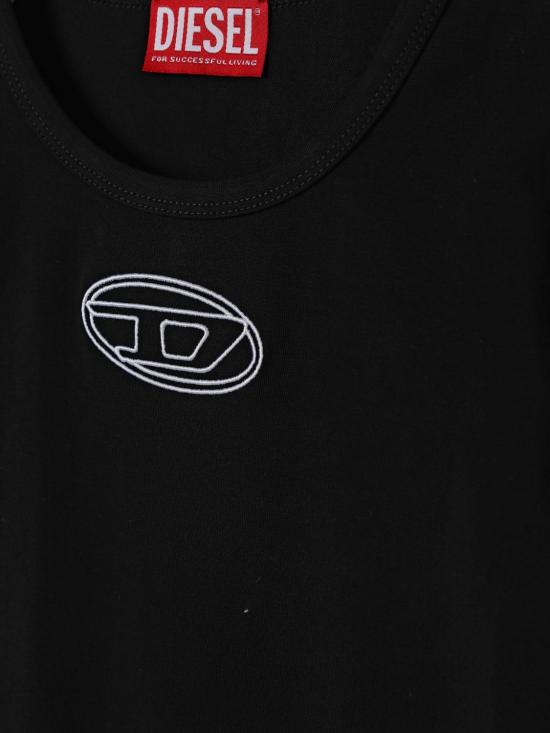 25FW [키즈] 디젤 티셔츠 J024330AFAA K900 Black - DIESEL