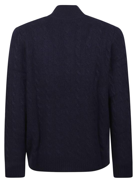  폴로 랄프로렌 포니 자수 케이블 니트 점퍼  710876766002 BLUE - POLO RALPH LAUREN